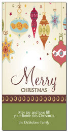 Christmas Tis the Season Colorful Ornaments Card 4